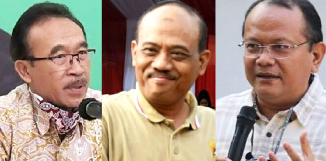  Daud Achmad, Arif Prayitno dan Budiana, 3 nama calon Ketua KONI Jabar yang sudah melakukan konsolidasi dan digadang-gadang beberapa cabang olahraga dan KONI Kab/Kota. (Foto: Dok. SMF).* 